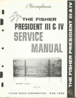 Fisher PRESIDENT-3 - Service Manual 